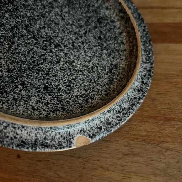 Navy blue/black and white speckled with gold rosebud handle in Gold gilt - Picture 6 of 6